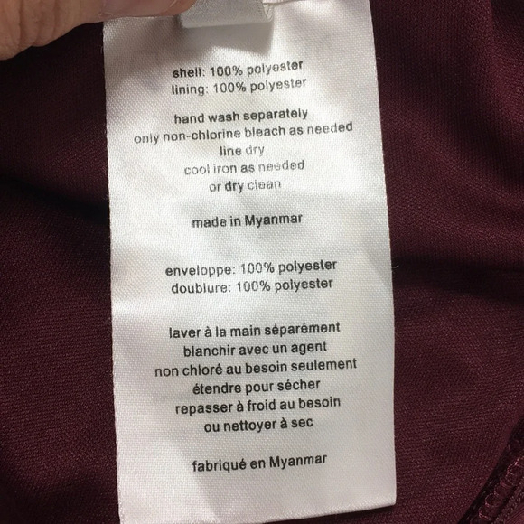 Davids Bridal One Shoulder Mesh Bridesmaid Dress Womens 4 Long Gown Wine Red - Picture 7 of 11